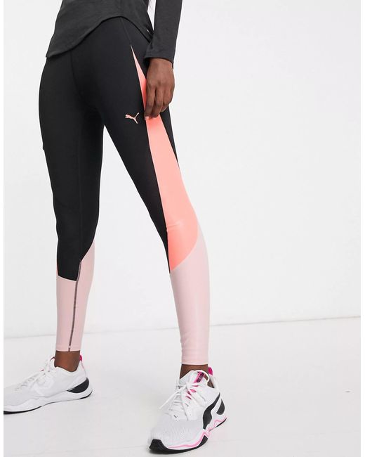 PUMA White Training Pearl Mesh Leggings