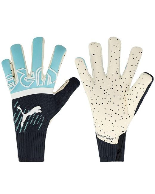 PUMA White Future Z Grip 1 Hybrid Spectra Goalkeeper Gloves Cotton for men
