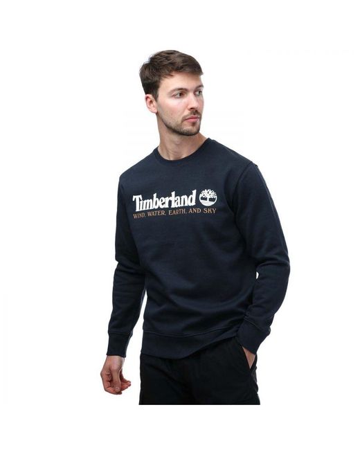Timberland Regular Fit Crew Sweatshirt In Navy in het Blue voor heren