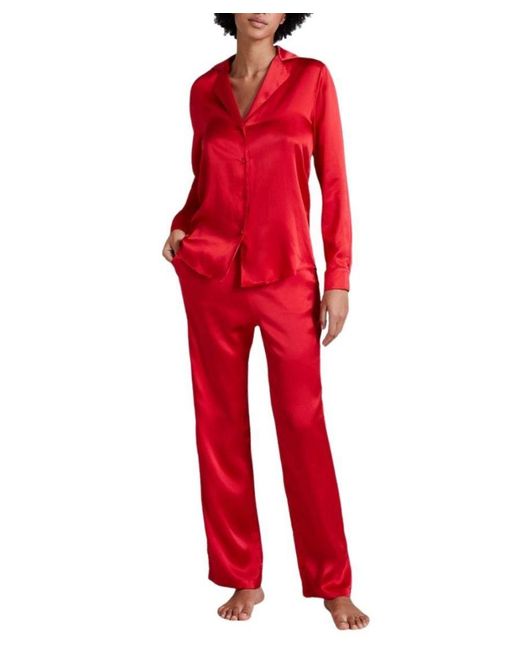 Aubade Red Toi Mon Amour Silk Blouse