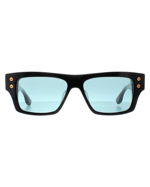 Dita Eyewear Black Rectangle Crystal Clear Dark To Gradient Grandmaster Seven