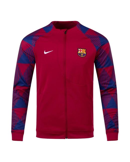 Nike Red 23/24 Barcelona Zip Up Training Jacket for men