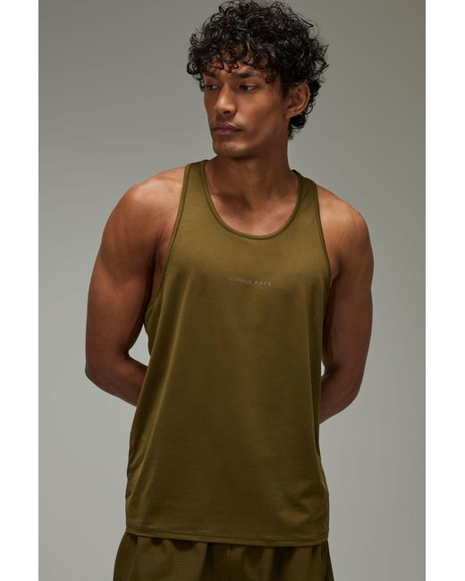 BoohooMAN Green Common Pace Running Vest for men
