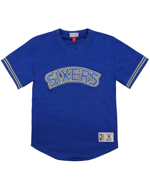 Mitchell & Ness Blue Philadelphia 76Ers Nba Champion Game Mesh Top for men