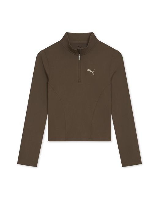 PUMA Green Train Regular Length Half-Zip Top