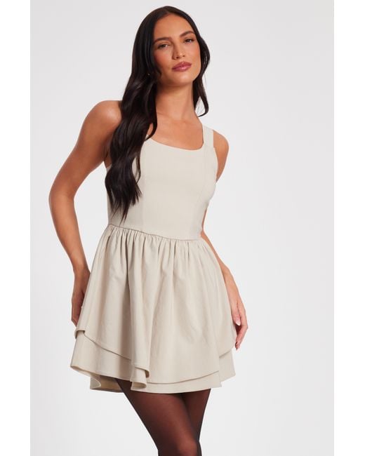 Mini Dress Quiz Skater Skirt Quiz Double Layered Skater Dress