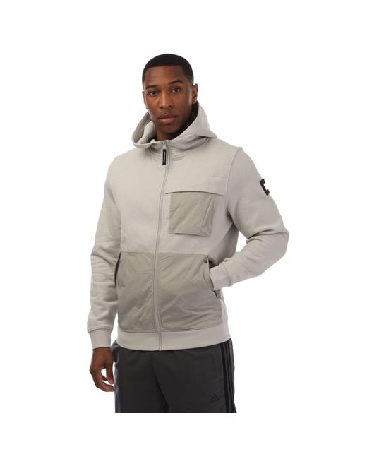 Weekend Offender Gray Daponte Zip-Through Hoodie for men