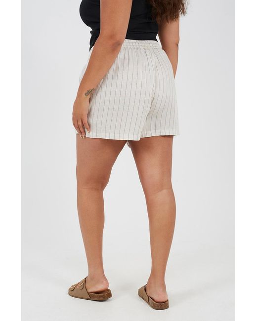 Brave Soul Black Curve Stripe Elasticated Waist Shorts