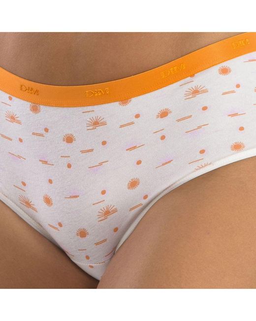 Dim Orange Pack-5 Cotton Stretch Comfort Panties D4C17