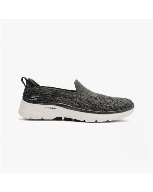 Skechers Black Go Walk 6-Valerie Ladies Slip-On Trainers