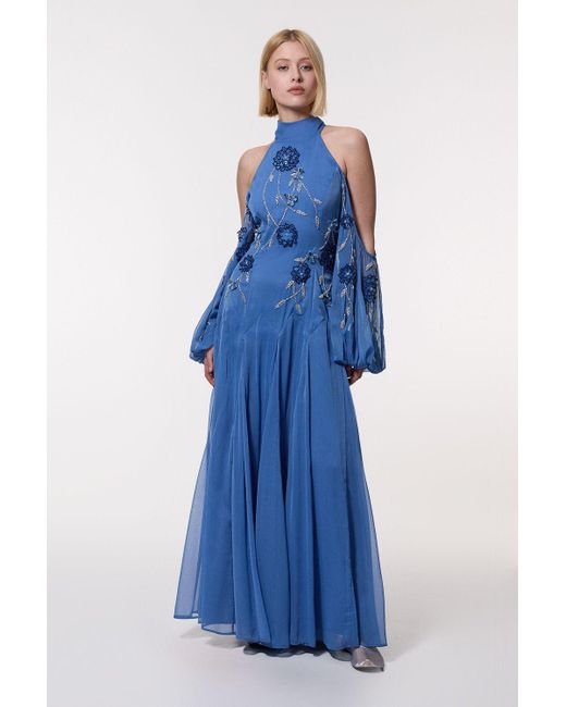 blue bridesmaids dresses Emily Platinum