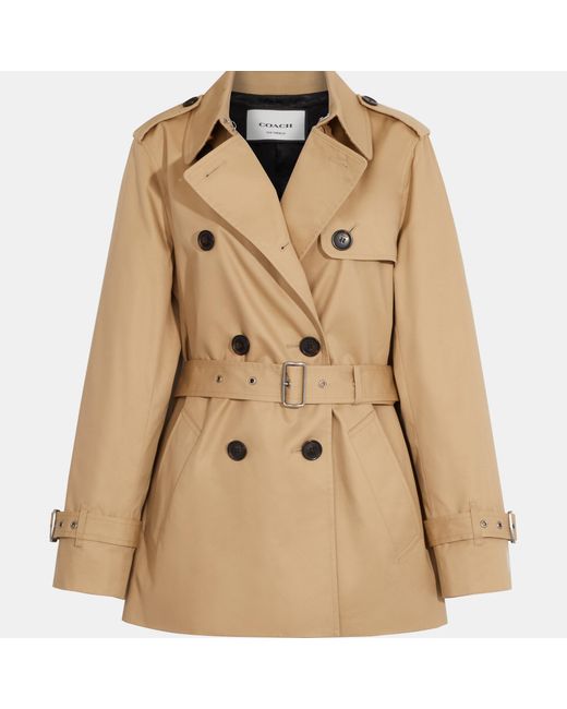 COACH Natural Solid Short Trench
