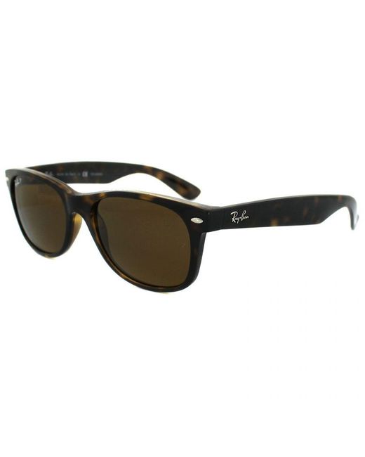 Ray-Ban Green Sunglasses New Wayfarer 2132 902/57 Tortoise Polarized 55Mm