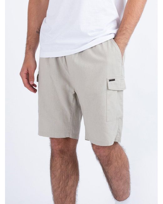 Luke 1977 White Den Bozza Cargo Shorts for men