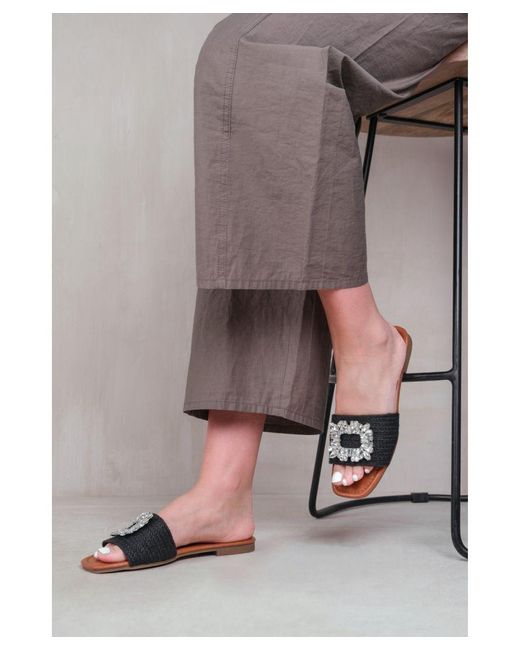 Where's That From Gray 'Farrah' Flat Sandals