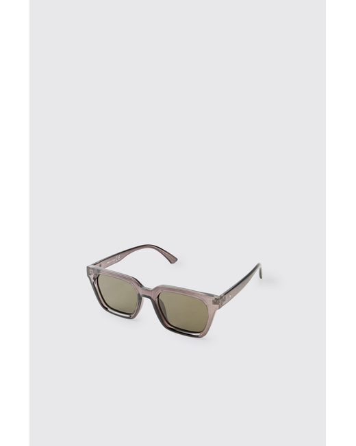 BoohooMAN White Chunky Tinted Sunglasses for men