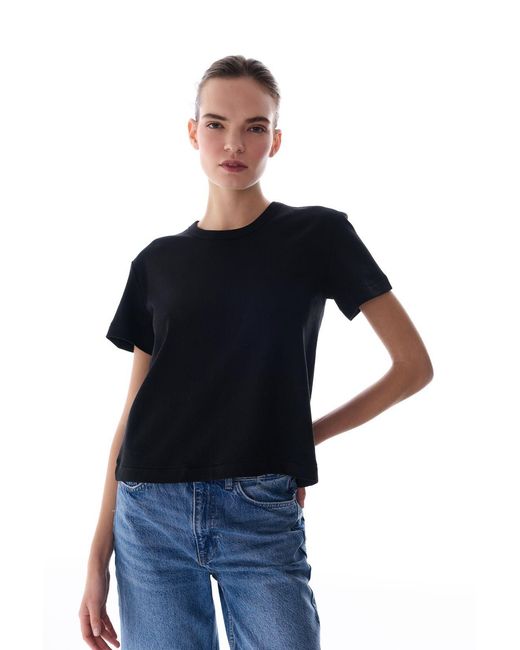 Penti Blue Oversized Cotton Crew Neck T-Shirt