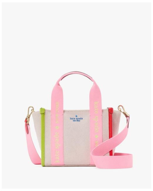 Kate Spade Pink Kip Canvas Mini Tote