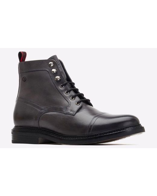 Base London Black Henderson Leather for men