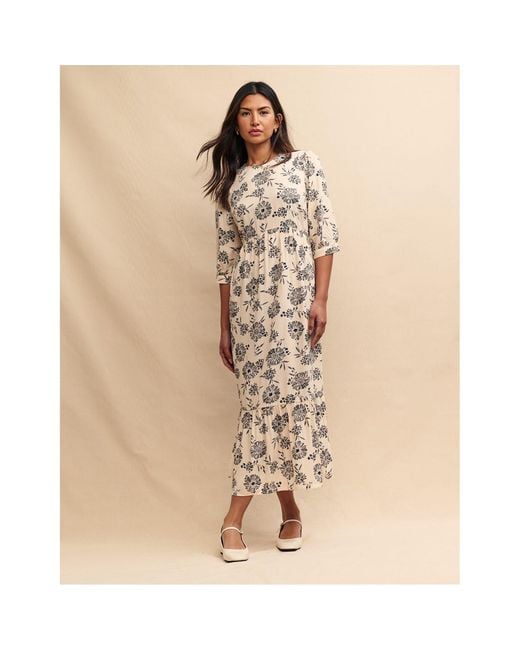 Nobody's Child Natural Nobodys Rachel Crew Neck Midi Dress