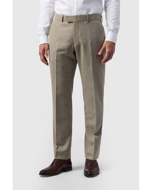 Alexandre Silver Label Gray Flat Fronted Regular Suit Trousers for men