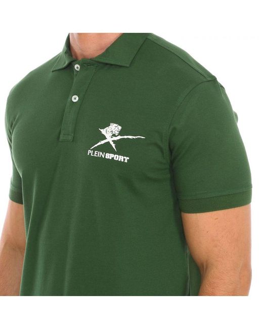 Philipp Plein Green Pips506 Short-Sleeved Polo Shirt for men