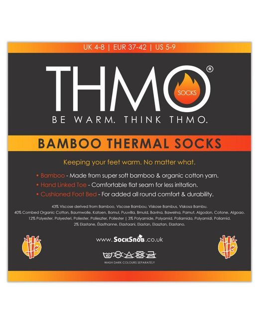THMO Brown Bamboo Thermal Socks For Winter for men