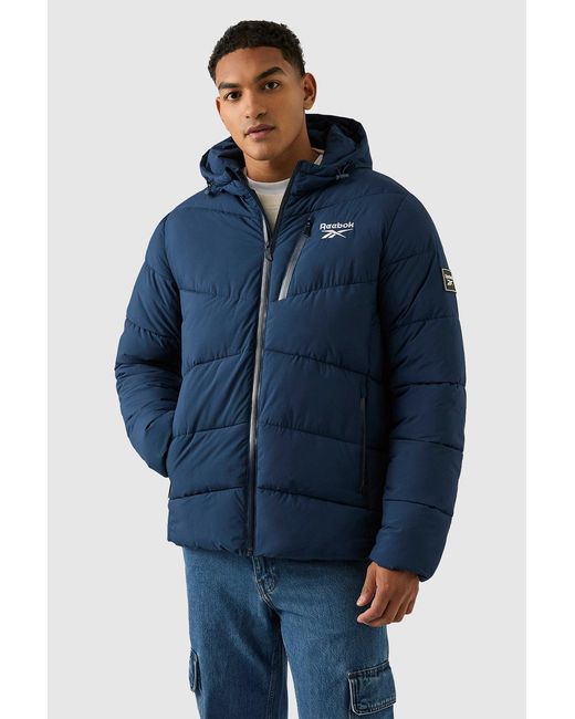 Reebok Blue Stretch Puffer Jacket for men