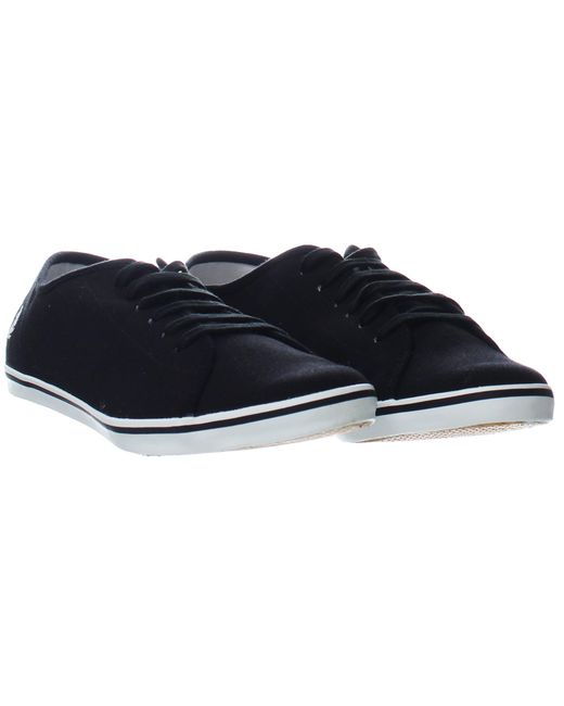 Fred Perry Black Low Plimsolls Canvas for men