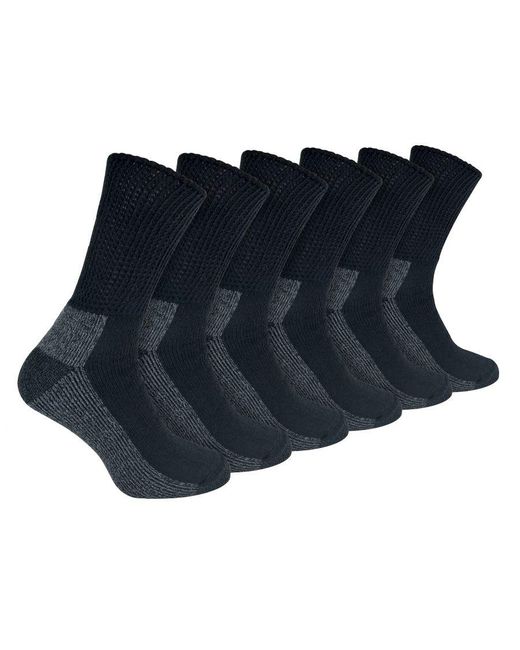 IOMI Blue 6 Pairs Multipack Footnurse Diabetic Socks for men