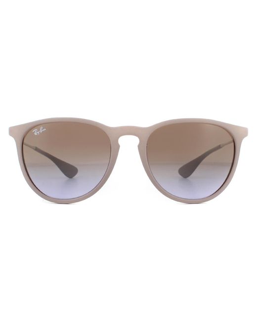 Ray-Ban Gray Sunglasses Erika 4171 600068 Dark Rubber Sand Gradient By