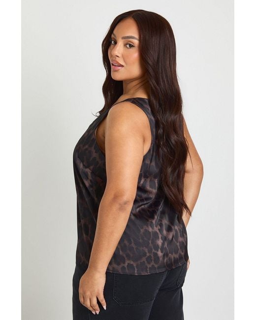 Boohoo Black Plus Scoop Neck Cami Top