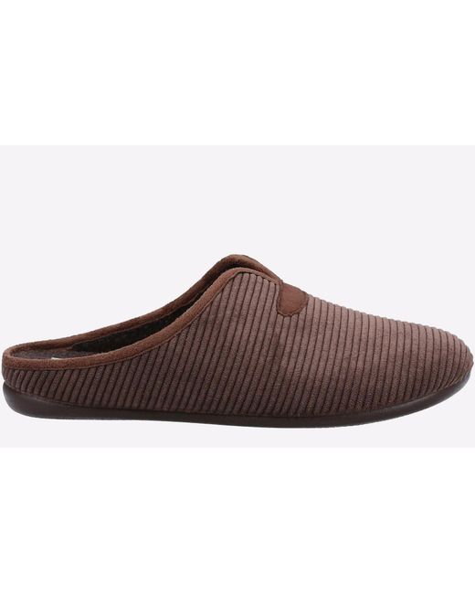 Cotswold Brown Blackbird Mule Slippers for men