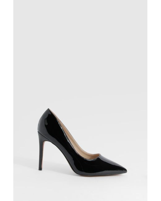 Boohoo White Wide Fit Pointed Toe Stiletto Court Heel