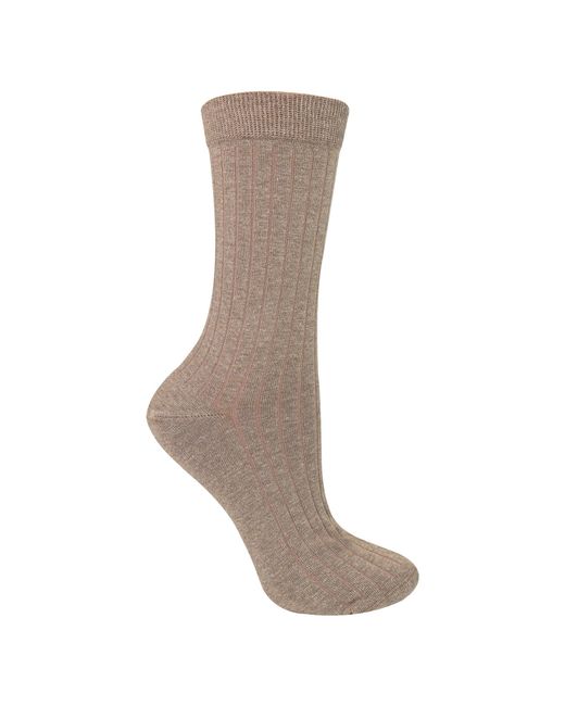 Steve Madden Brown Ladies Organic Cotton Camel Wool Socks