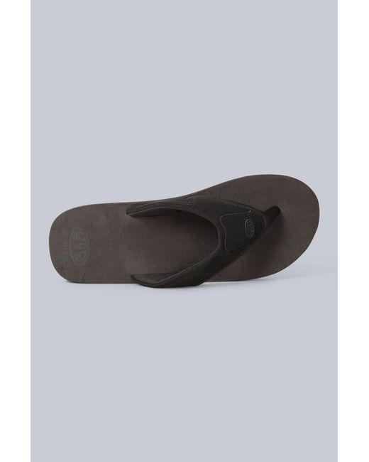 Mountain Warehouse Gray 'Jekyl' Flip Flops Lightweight Slip-On Sandals With Soft Padded Upper Straps for men