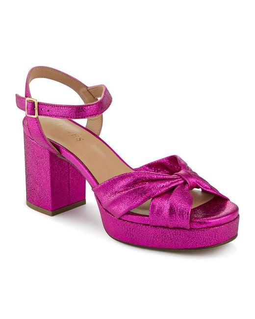 Jones Bootmaker Purple Imani Leather High Heel Shoes