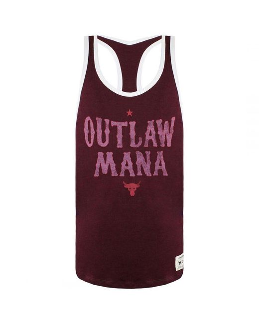 Under Armour Purple X Project Rock Outlaw Mana Tank Top Cotton for men