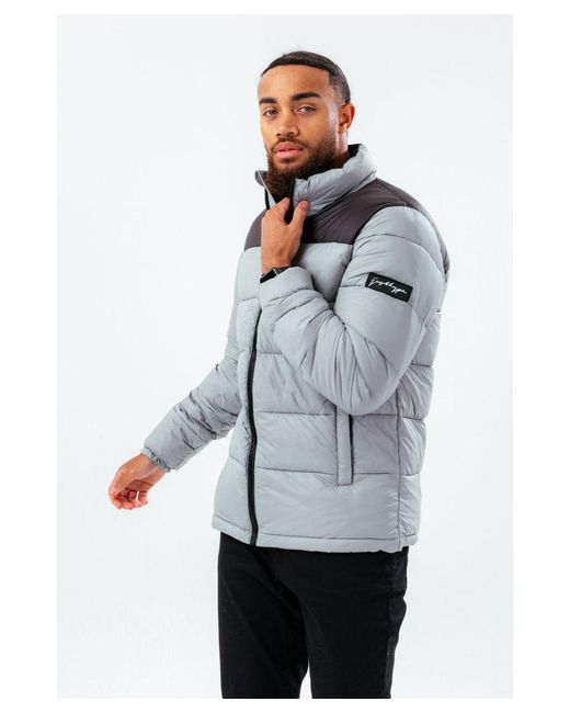 Hype Gray Deep Filled Grey Puffer Jacket for men