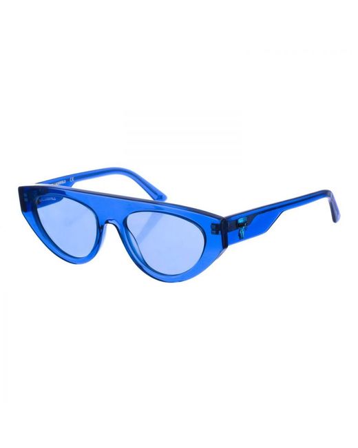 Karl Lagerfeld Blue Acetate Sunglasses With Oval Shape Kl6043S