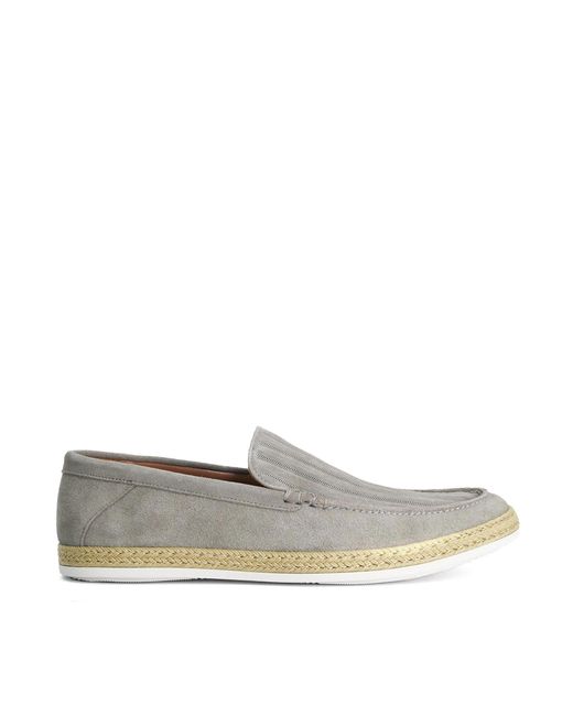 Dune Gray Barnies Casual Suede Loafers for men