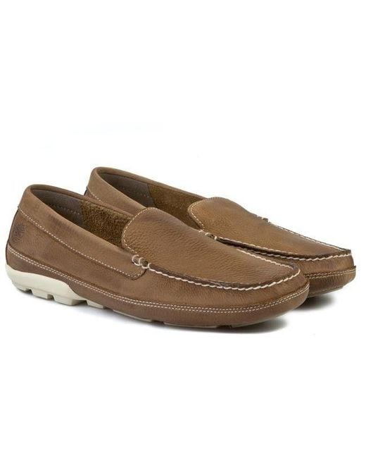 Timberland Brown Heritage Nubuck Leather Slip On Shoes 6328A for men