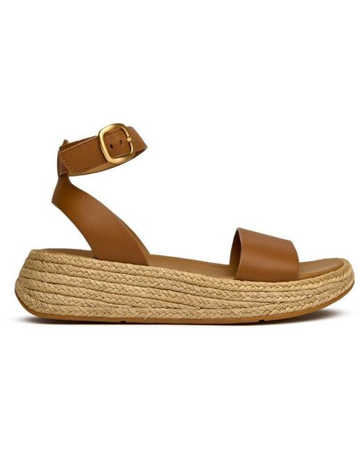 Fitflop Espadrille Flatform Sandalen in het Brown