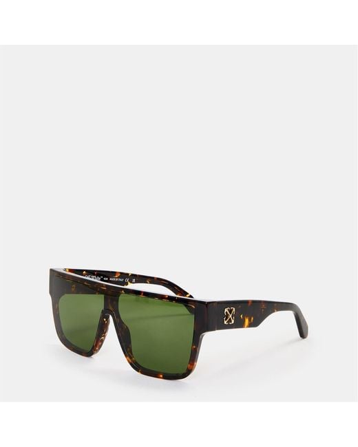 Off-White c/o Virgil Abloh Green Accessories Off Syracuse Square Full Rim Sunglasses for men