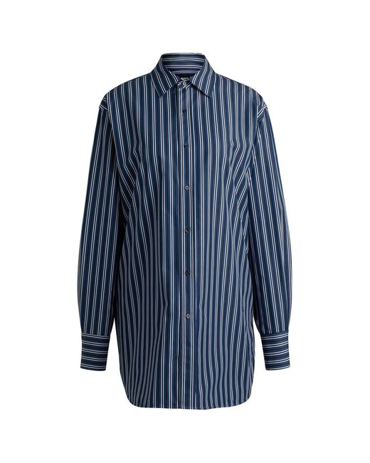 Boss Blue Collared Neck Long Sleeve Regular Fit Shirt