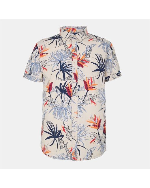 Bench Natural Collared Neck Short Sleeve Regular Fit Shirt for men