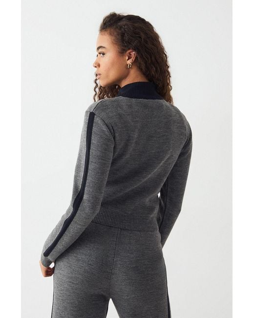 DSGN Studio Gray Fitted Zip Through Sweatshirt
