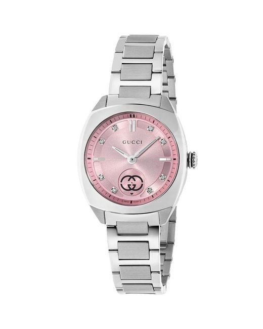 Gucci Pink Interlocking Watch, 29Mm