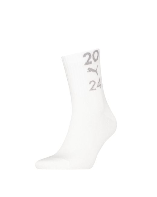 PUMA White Adults Glow 99 Crew Sock for men