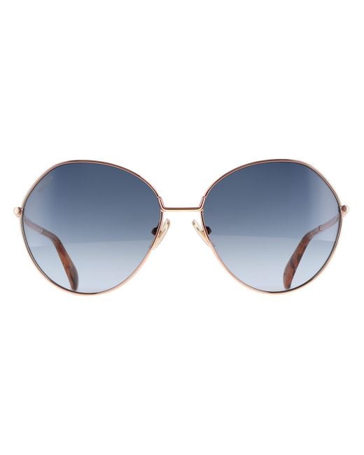 Max Mara Blue Round Gradient Mm0096 Metal